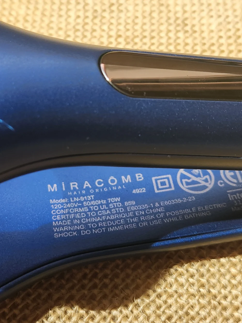 MIRACOMB Ion Titanium Deep Waver Smart Hair Crimper – Royal Blue Tested